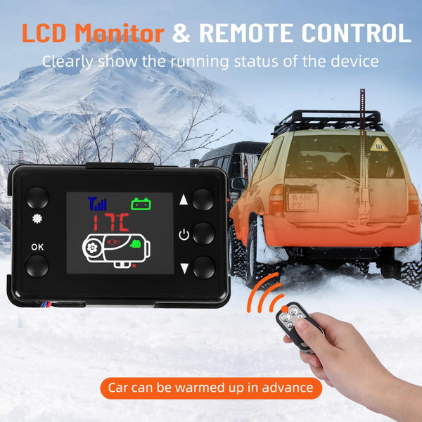 US GARVEE 12V Diesel Air Heater Remote Control and LCD Display Diesel Heater with Muffler 9L K484-PAU_0JLJ3WZH_US
