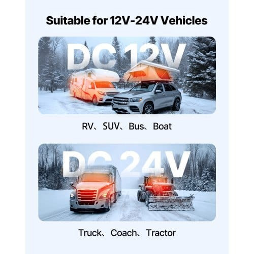 Diesel Air Heater, 8 kW DC12-24V, Fast Heating Diesel Parking Heater with Remote Control and Black  E415-ZCJRQDC12V8KW561F001V9