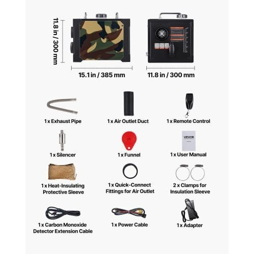Diesel Heater, 8KW, DC 12V/24V, All in One Portable Diesel Air Heater with Bluetooth APP Control, R E415-DDKCYJRQ25N16A38N001V1