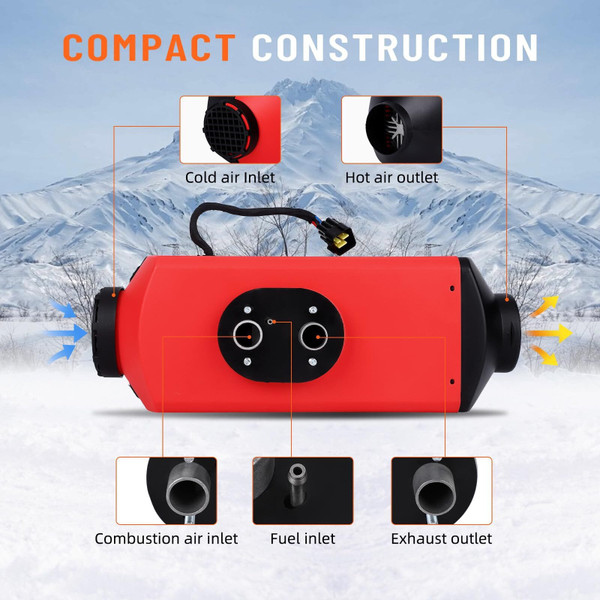 US GARVEE 12V Diesel Air Heater Remote Control and LCD Display Diesel Heater with Muffler 9L K484-PAU_0JLJV9UD_US