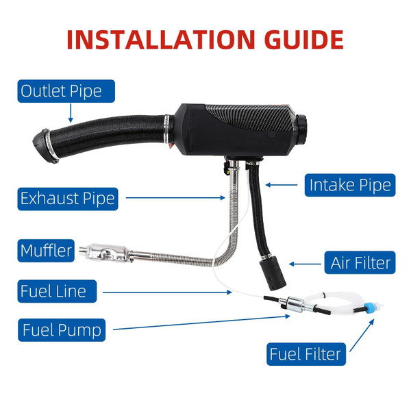 US GARVEE 8KW Diesel Air Heater 12V Diesel Heater with 15L Tank Muffler LCD Thermostat Monitor K484-PAU_0H4PO7E7_US