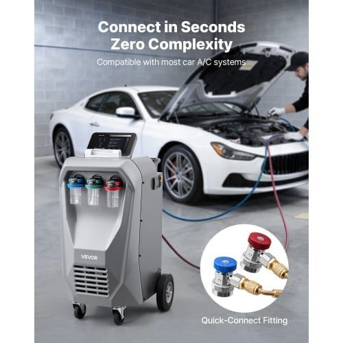 Fully Automatic Refrigerant Recovery Machine for R134a, ?‰?98.5% Accuracy, 10.1-Inch Touch Screen,  E415-LMHSJDGNYTSHJKVY5001V1