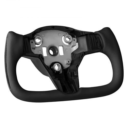 Steering Wheel for 2016-2023 Tesla Model 3, Carbon Fiber Steering Wheel D-Shaped Flat-Bottom with H E415-QCFXPZYTSL32I3O9A001V9