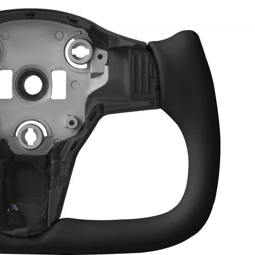 Steering Wheel for 2016-2023 Tesla Model 3, Carbon Fiber Steering Wheel D-Shaped Flat-Bottom with H E415-QCFXPZYTSL32I3O9A001V9