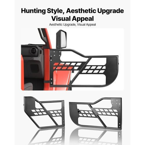 Jeep Tube Doors, 4-Door, Compatible with 2018-2026 Wrangler JL JLU & 2020-2026 Gladiator JT, Steel  E415-JPC4MCXSLFG2H19VI001V0