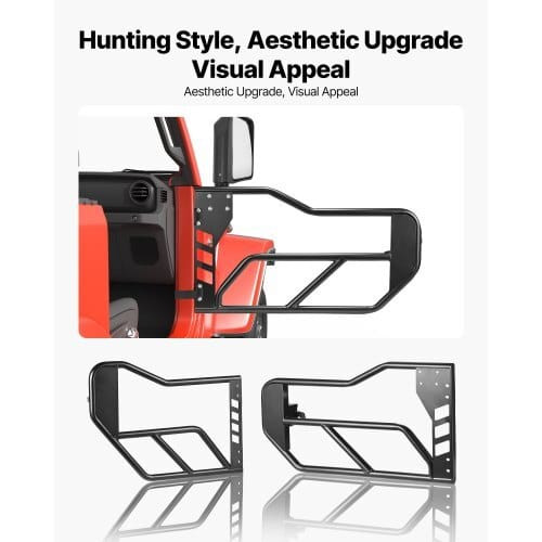 Jeep Tube Doors, 4-Door, Compatible with 2007-2018 Jeep Wrangler JK JKU Unlimited, Steel Off Road F E415-JPC4MCXSLFGJZ48NX001V0