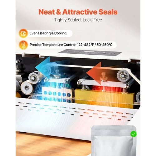 Continuous Sealing Machine, 0.32-0.47 in Seal Width, Automatic Continuous Band Sealer with Digital  E415-XXLXFKJTBPQBAGSQR001V1