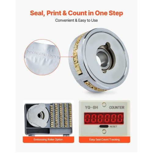 Continuous Bag Band Sealing Machine, 0.24-0.47 in Seal Width, Vertical Band Sealer Machine with Rol E415-LSLXFKJTBPQDL4URB001V1