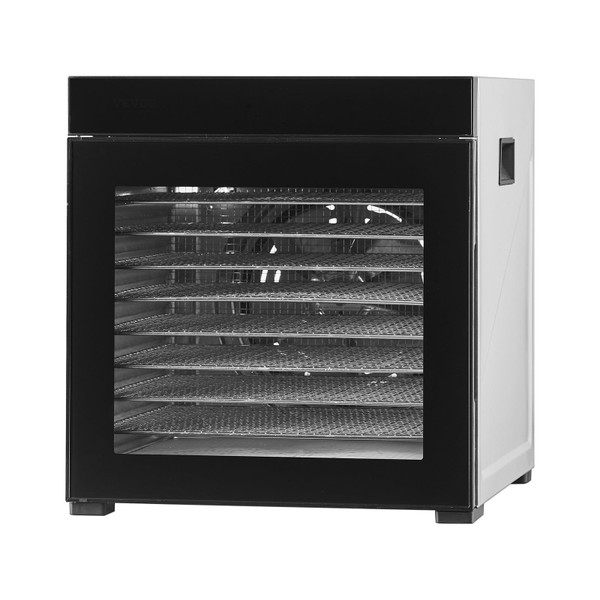 Food Dehydrator Machine, 10 Stainless Steel Trays, 1000W Electric Food Dryer with Adjustable Temper E415-SGHGJ1000W10FYLUFV1