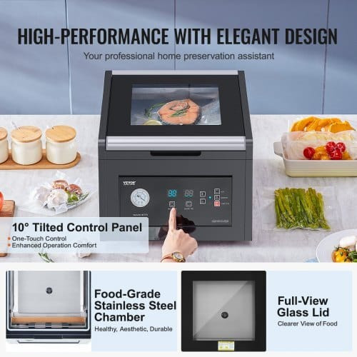 Chamber Vacuum Sealer, 380W Vacuum Pump Power, Sealing Bag Packing Machine for Wet Foods, Meat, Com E415-TSQSZKFKJ380TU5M1001V1