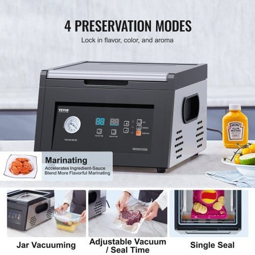 Chamber Vacuum Sealer, 380W Vacuum Pump Power, Sealing Bag Packing Machine for Wet Foods, Meat, Com E415-TSQSZKFKJ380TU5M1001V1