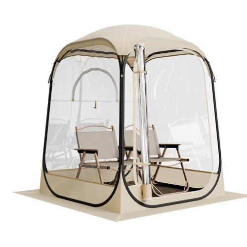 Pop up Sports Tent, 50x50 in Clear Bubble Tent for 1 Person, Waterproof Outdoor Pod with Floor Mat  E415-YDZ5050INCH068GSC001V0
