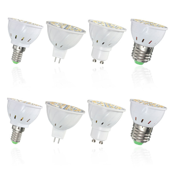 E14 E27 GU10 MR16 AC85-265V 3.5W 24 SMD 5730  Pure White Warm White LED Spot Lightt Bulbs 350LM C122-1102550