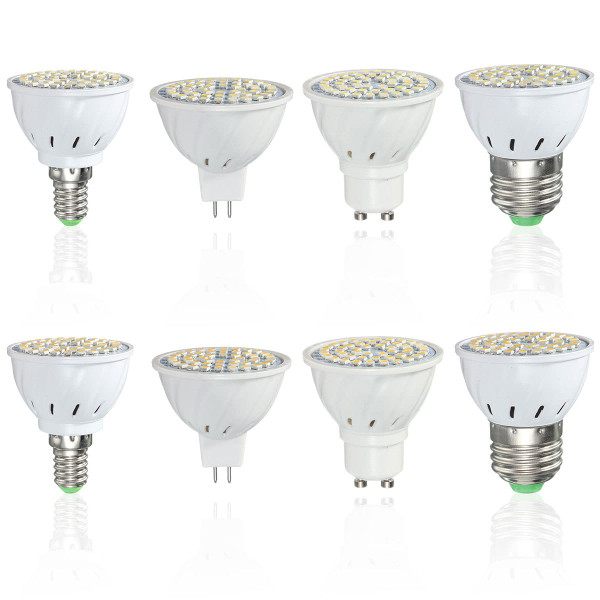 ZX E27 E14 GU10 MR16 LED 4W 48 SMD 3528 LED Pure White Warm White Spot Lightt Lamp Bulb AC110V AC22 C122-1076565