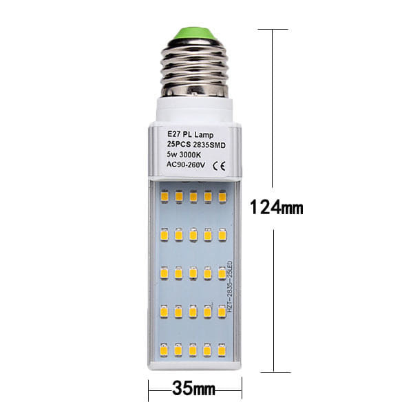 E27 5W 420-450LM White/Warm White 25 2835 SMD LED Plug Light 90-260V C122-940687