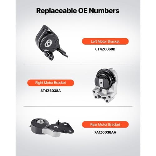  Engine and Transmission Motor Mount Kit Replacement, Set of 3, Compatible with 20072014 Ford Edge  E415-FDJMDZJ3JTPNEUVV7001V0