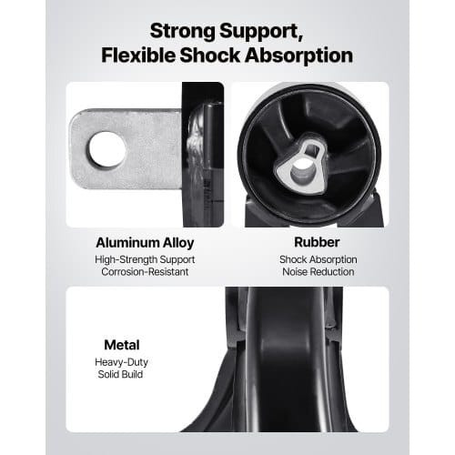  Engine Motor Mount and Transmission Mount Kit Replacement, Set of 4, Compatible with 20082010 Chry E415-FDJMDZJ4JTPNNR4Q1001V0