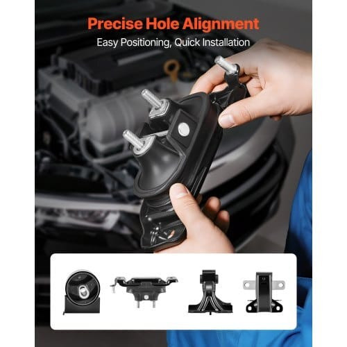  Engine Motor Mount and Transmission Mount Kit Replacement, Set of 4, Compatible with 20112016 Chry E415-FDJMDZJ4JTPNLKCVD001V0