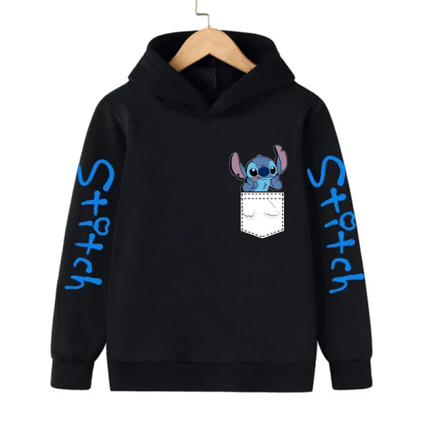 Color: Blue, Size: 12" - New in Cool Stitch Hoodie Children Cartoon Clothes Kid Girl Boy Lilo and S F640-12000046466998508