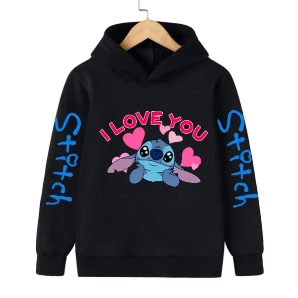 Color: Blue, Size: 12" - New in Cool Stitch Hoodie Children Cartoon Clothes Kid Girl Boy Lilo and S F640-12000046466998508