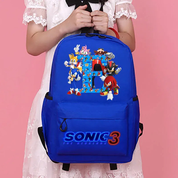 Color: Chocolate, Size: 12" - Sonics Children Cartoon Schoolbag Kids Anime Cute Backpack Boy Fashio F640-12000044559171750