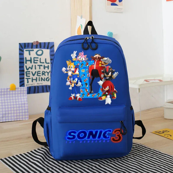 Color: Chocolate, Size: 12" - Sonics Children Cartoon Schoolbag Kids Anime Cute Backpack Boy Fashio F640-12000044559171750