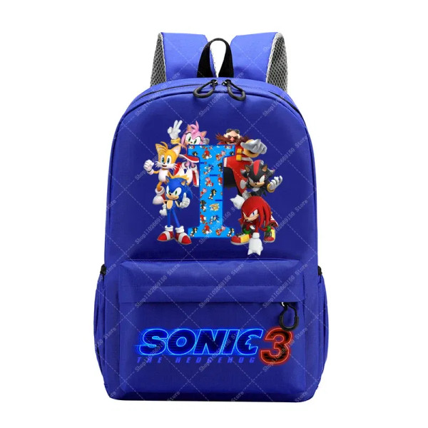 Color: Chocolate, Size: 40cm - Sonics Children Cartoon Schoolbag Kids Anime Cute Backpack Boy Fashi F640-12000044559171751