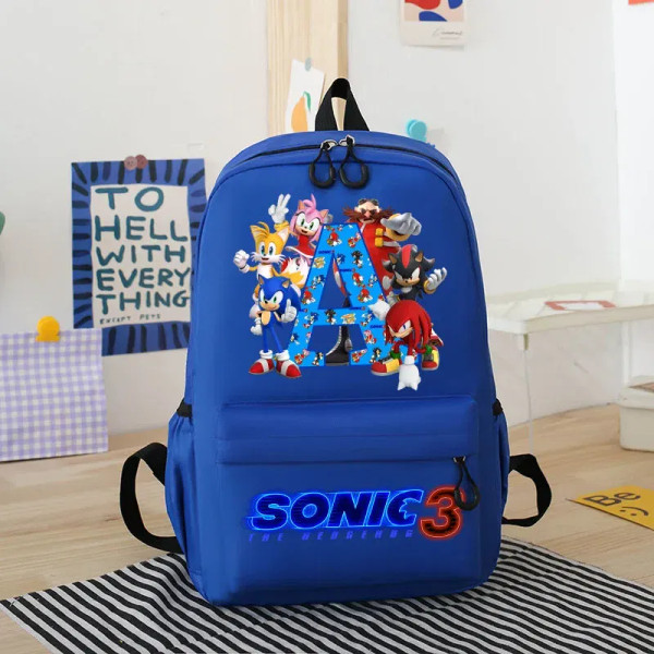 Color: Chocolate, Size: 40cm - Sonics Children Cartoon Schoolbag Kids Anime Cute Backpack Boy Fashi F640-12000044559171751