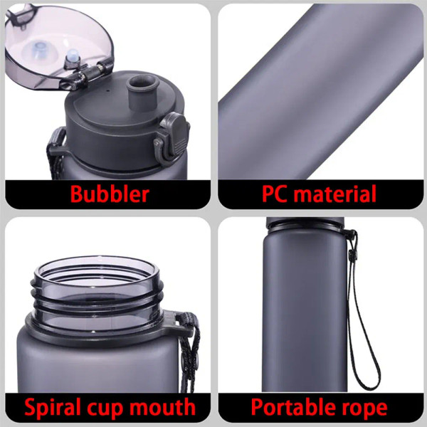 Color: Pale pinkish gray, Size: 40cm - 560ML Spiderman Water Cup Large Capacity Portable Plastic Ou F640-12000037269348445