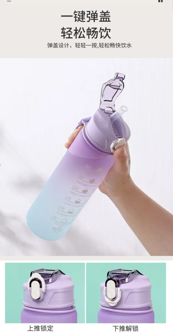 Color: DEEP BLUE, Size: Other - Water Bottle Gabby Dollhouses Cartoon Letter A-Z Printed Large Capa F640-12000046047107008