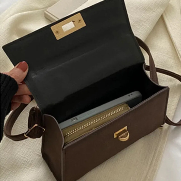 Color: Blue - 2023 New Fashion Shoulder Bag Plaid PU Leather Ladies Handbags Designer Crossbody Bag F640-12000033623992780