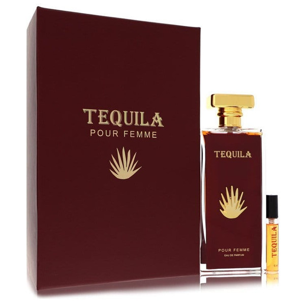 Tequila Pour Femme Red by Tequila Perfumes Eau De Parfum Spray + Free .17 oz Mini EDP Spray 3.3 oz  V728-547278