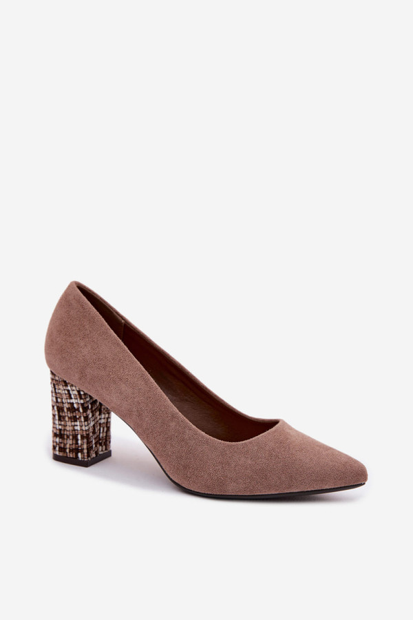 brown - Block heel pumps model 227175 Step in style U704-227175