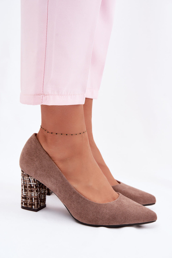 brown - Block heel pumps model 227175 Step in style U704-227175