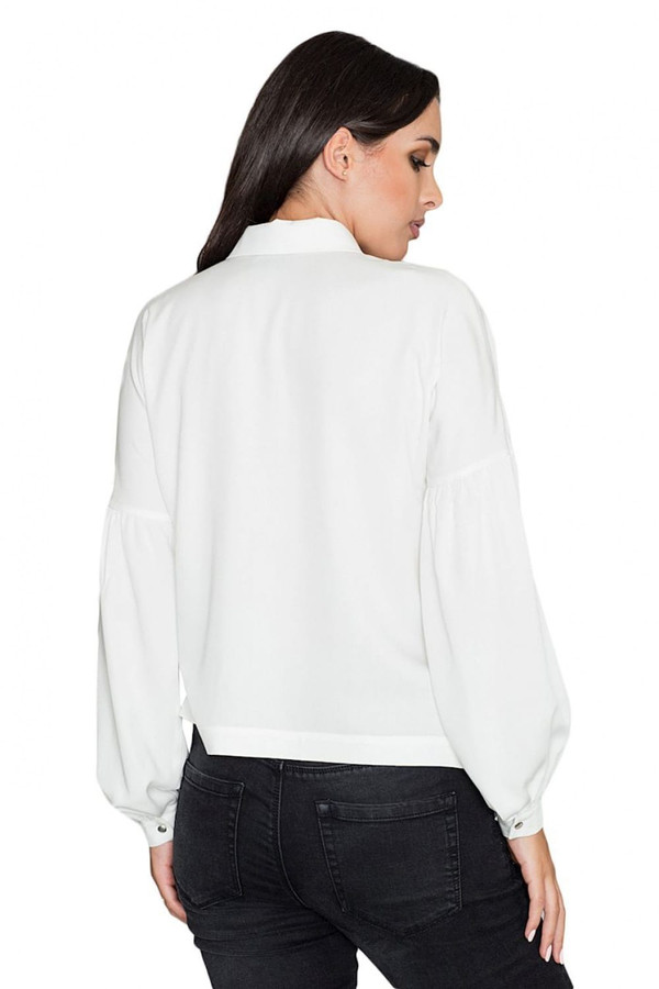 beige - Long sleeve shirt model 111026 Figl U704-111026