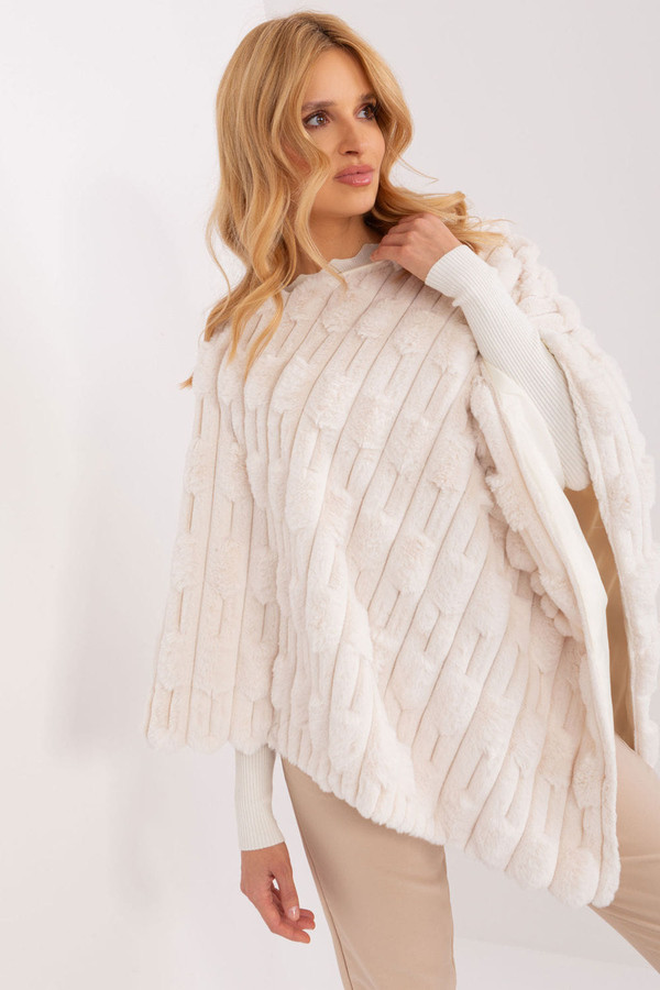 beige - Poncho model 190860 AT U704-190860