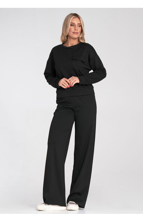 black - Sweatshirt model 223543 Figl U704-223543