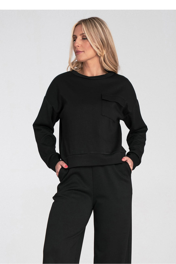 black - Sweatshirt model 223543 Figl U704-223543