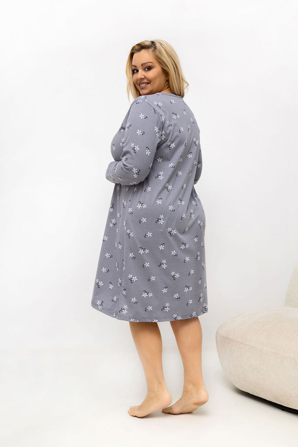 grey - Plus Size Nightgown model 226134 Forever Pink U704-226134