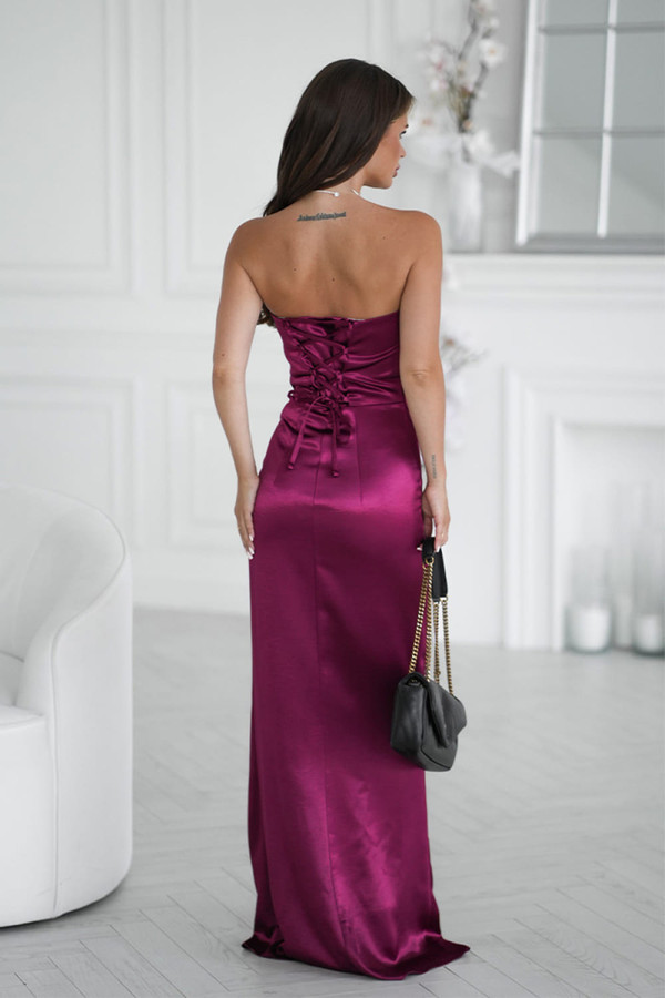 red - Long dress model 219713 Bicotone U704-219713