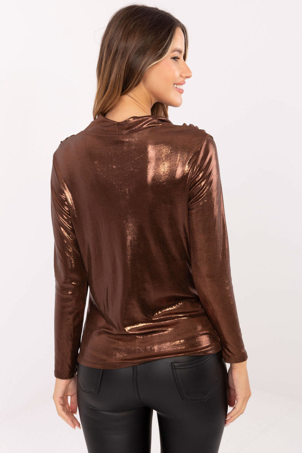 brown - Blouse model 219197 Italy Moda U704-219197