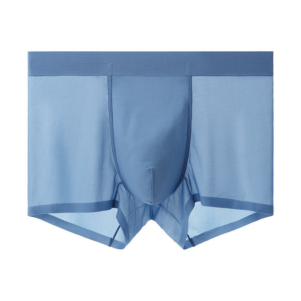 New Style Ice Silk Mesh Breathable Antibacterial Seamless Sexy Men's Boxer Briefs Q119-CJYD1169893