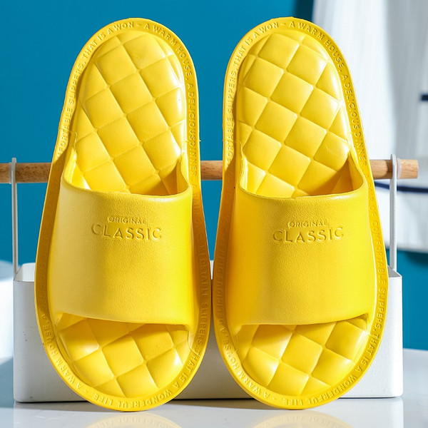 Color: 2Yellow, Shoe size: 37or38 - Sandals And Slippers Non-slip Home Indoor Bathroom Thick Cute S Q119-CJNS1226879100VE