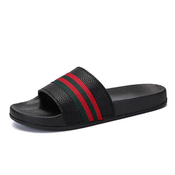 Color: Black, Size: 43 - Couple home bathroom bath slippers male Q119-CJBHNSNS23198-Black-43
