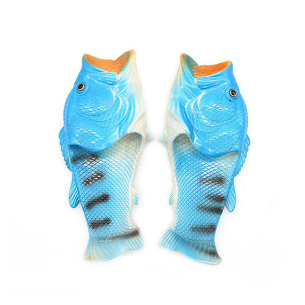Color: Blue, Size: 26 27 - Funny Creative Personality Trend Fish-shaped Carp Salted Fish Shoes Q119-CJNS109005426ZA