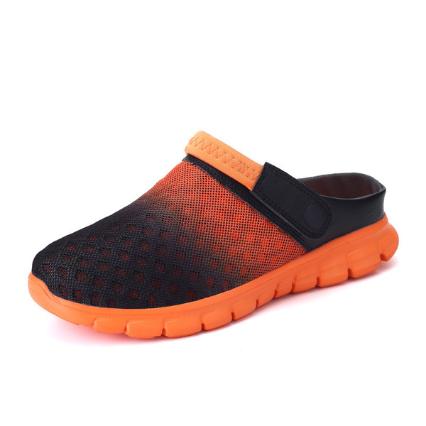 Color: Orange, Size: 44 - Breathable hole shoes Q119-CJBHNSNS07174-Orange-44