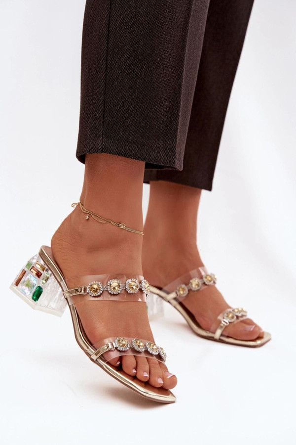 yellow - Heeled sandals model 225137 Step in style U704-225137