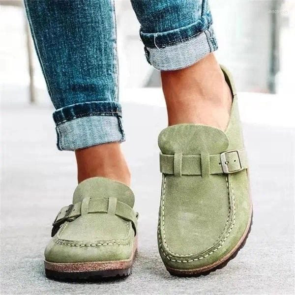 Color: Purple - Size: A43 - Slippers European And American Baotou 2024 Spring Autumn Round Head Low Y829-1316863999088943203