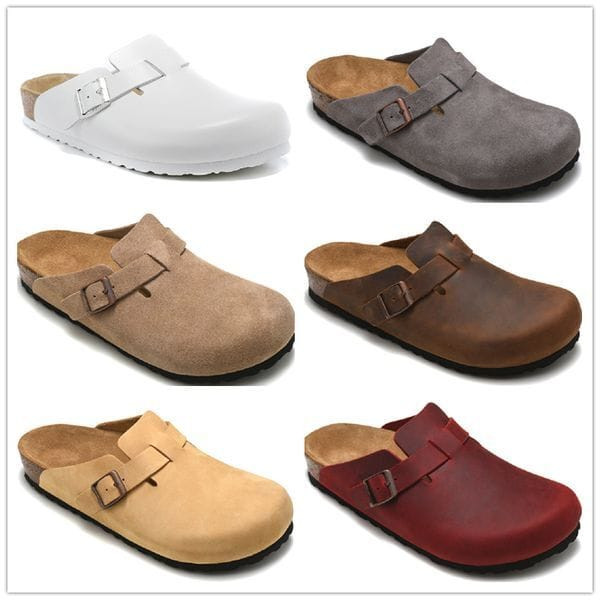 Color: White - Size: M12(Eur45=29CM) - New arrival designer Boston summer cork flat slippers Fashio Y829-1240869466426970222