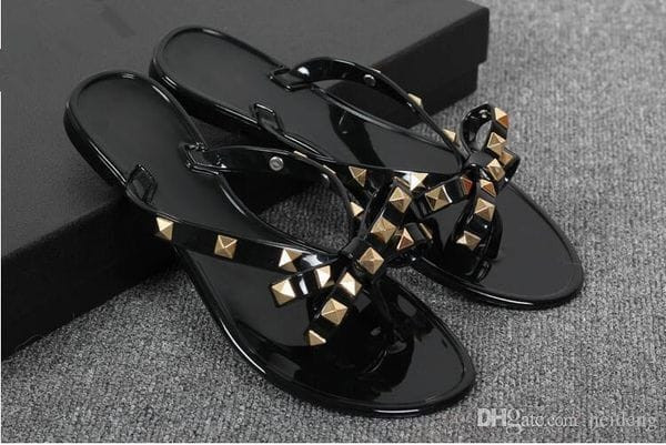 Color: Ivory - Size: US9 - Woman Summer Sandals big bowknot Flip Flops Beach Sandalias Femininas Fl Y829-564890196247830566